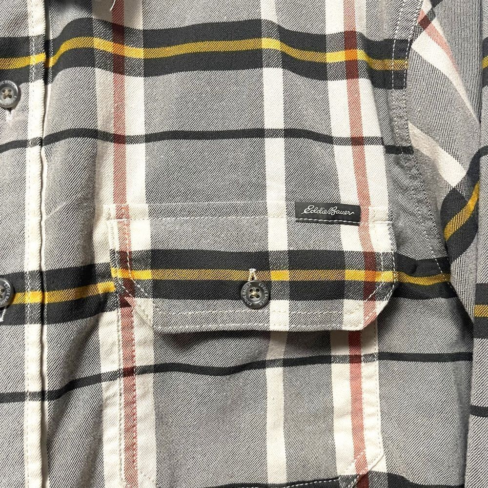 EDDIE BAUER Plaid Check Long Sleeve Button Up Classic Fit Shirt Large Tall - Picture 3 of 7